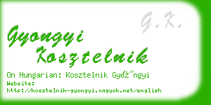 gyongyi kosztelnik business card